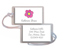 Pink Daisy ID Luggage Tags
