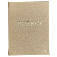 Bubbly Personalized Gold Metallic Leather Book