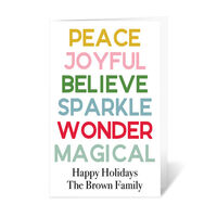 Colorful Holiday Wishes Folded Gift Enclosures