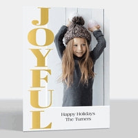 Joyful Foil Flat Holiday Photo Cards