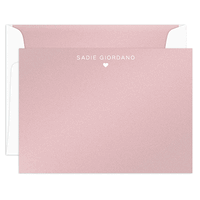 Mini Heart Flat Shimmer Note Cards