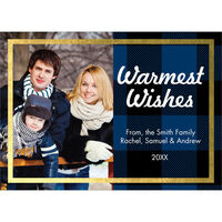Warmest Wishes Faux Gold Border Photo Cards
