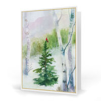 Cardinal in Woodland Folded Holiday Cards