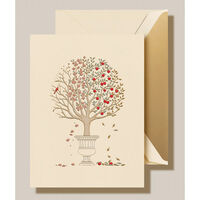 Four Season Apple Tree Folded Holiday Cards - Raised Ink