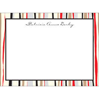 Chic Painted Stripes Empire Flat Note Cards