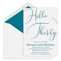 Script Hello Birthday Invitations