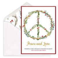 Holiday Peace Flat Foil Holiday Cards