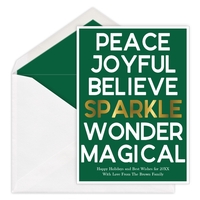 Holiday Wishes Foil Flat Holiday Cards