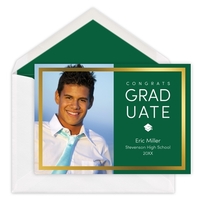 Foil Frame Graduation Photo Announcements