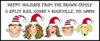Custom Holiday Hat Address Labels