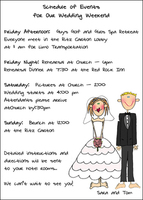 Custom Wedding Event Schedule