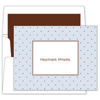 Blue with Brown Dot Note Cards