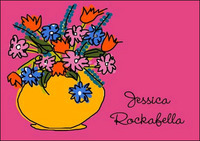 Flower Vase Folded Note Cards