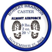 Personalized Pottery USAF 8-inch Birth Plate