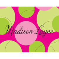 Swanky Circles Pink Note Cards