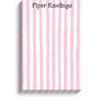 Pink Stripe on White Notepads