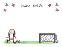 Soccer Note Cards for Girls or Boys