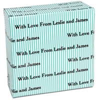 Turquoise Stripe Personalized Gift Wrap