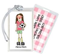 Soccer Girl Luggage Tags