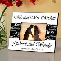 Mr. and Mrs. Black and White Wedding Frame