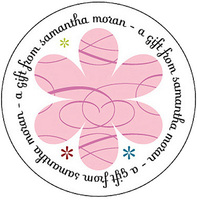 Girlie Large Round Gift Stickers