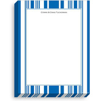 Royal Blue Vertical Stripe Border Notepads