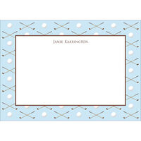 Golf Repeat Light Blue Note Cards