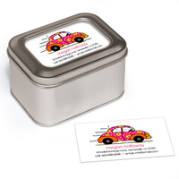 Zoom Zoom Calling Cards in Tin Holder
