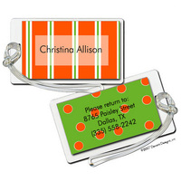 Sunkist Stripes and Dots Luggage Tags