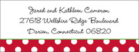 Dot Red with Green Return Address Labels