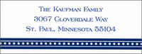 Beaded Navy Return Address Labels
