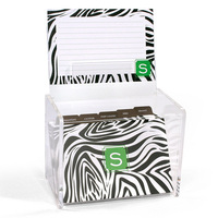 Zebra Moderne Recipe Cards