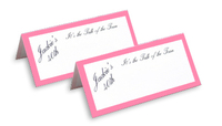 Classic Size Personalized Placecards with Border Color of Your Choice