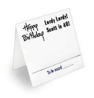 Design Your Own Glossy Imperial Sized Personalized Placecards