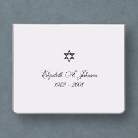 Catania Sympathy Cards with Jewish Star Design