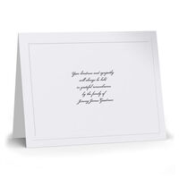 Embossed Frame Folded Goodman Sympathy Cards  - Raised Ink