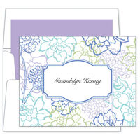 Chelsea Floral Blue Folded Note Cards