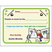 Batting Fill-In the Blanks Thank You Note Cards