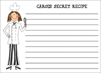 Master Chef Recipe Note Cards