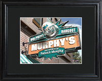 Miami Dolphins Pub Sign with Wood Frame