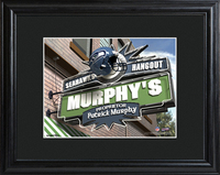 Seattle Seahawks Pub Sign with Wood Frame