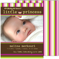 Little Princess Photo Birth Announcements
