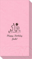 First Birthday Candle Guest Towels