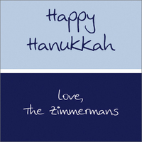 Two Blues Hanukkah Mez Square Gift Stickers