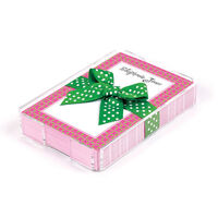 Lime Petals on Pink Memo Sheets with Acrylic Holder
