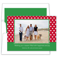 Holiday Polka Dot Flat Photo Cards