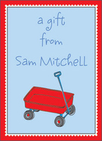 Red Wagon Gift Stickers