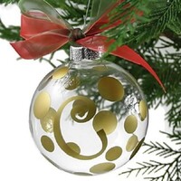 Gold Shimmer Glass Christmas Ornaments