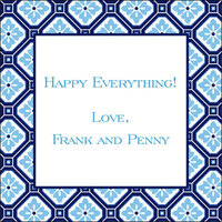 Geo Pattern Navy Gift Stickers