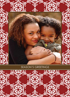 Red and Brown Calico Photo Cards